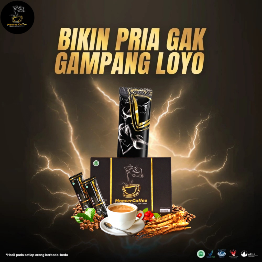 

Kopi Moceerr Coffe Original Kopi Stamina Pria Herbal Alami BPOM Halal 1 Box 8 Sachet | Bisa Ecer