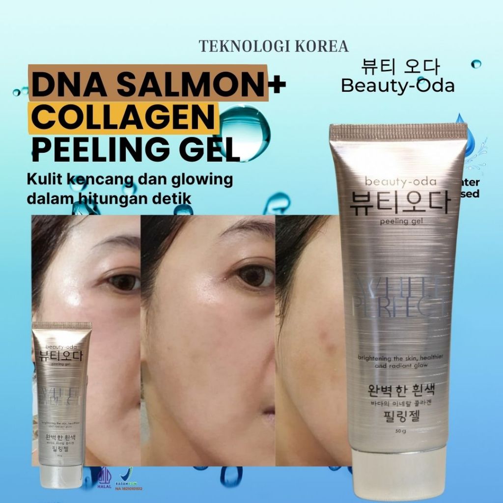 Peeling Gel DNA Salmon untuk Kulit Cerah Beauty Oda Peeling Gel 50gr DNA Salmon Niacinamide Collagen