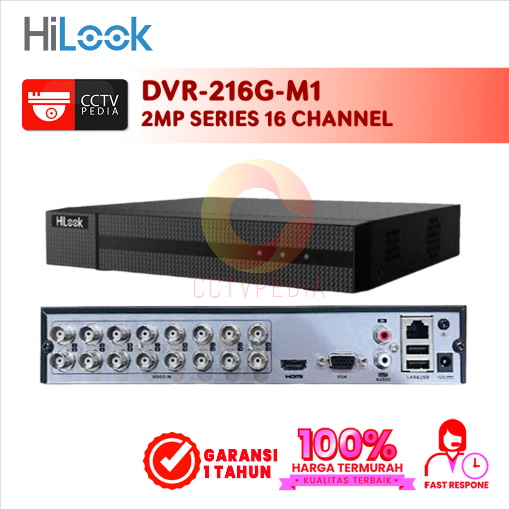 HILOOK DVR 16 CHANNEL DVR-216G-M1 2MP SERIES