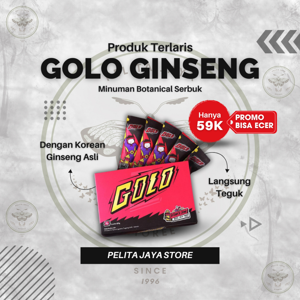 

GOLO 1 Box 5 Sachet Minuman Suplement Herbal Serbuk Jelly Madu Korean Ginseng Habbatussauda BPOM