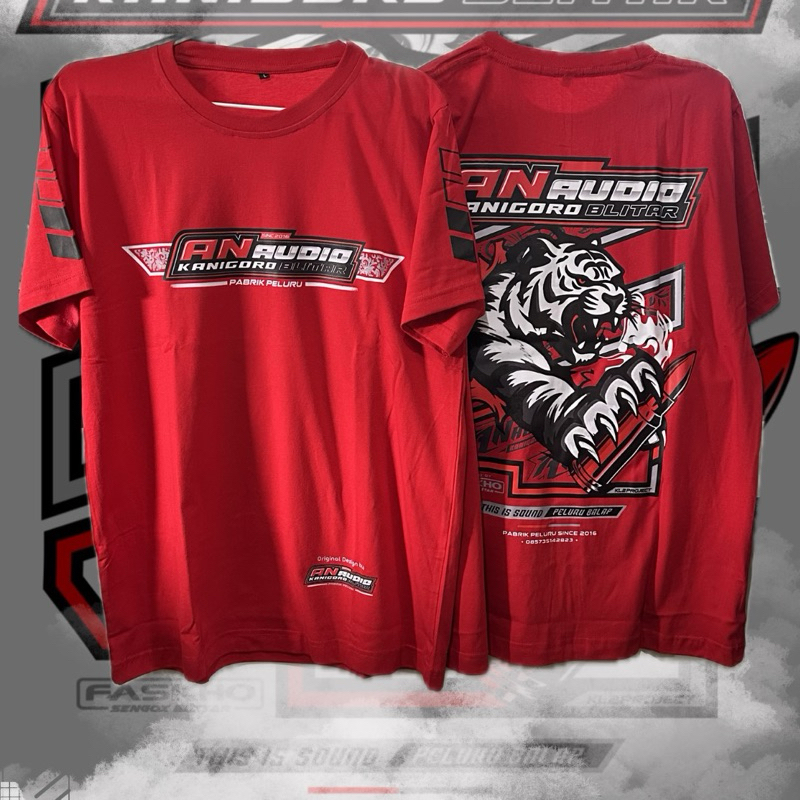 kaos AN AUDIO original merah