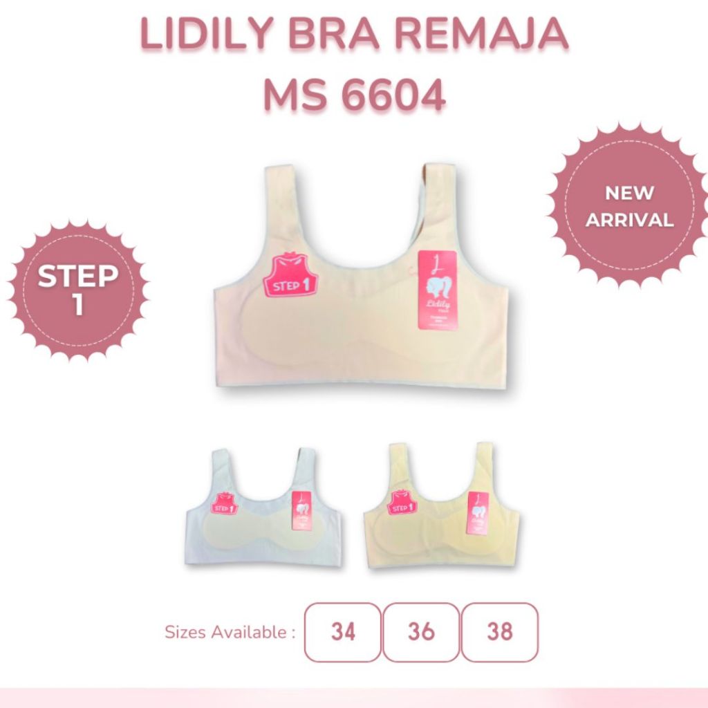Lidily Teen Miniset Remaja Seamless / Bh Anak Sekolah Bra Pelajar Miniset Remaja MS JSY6604