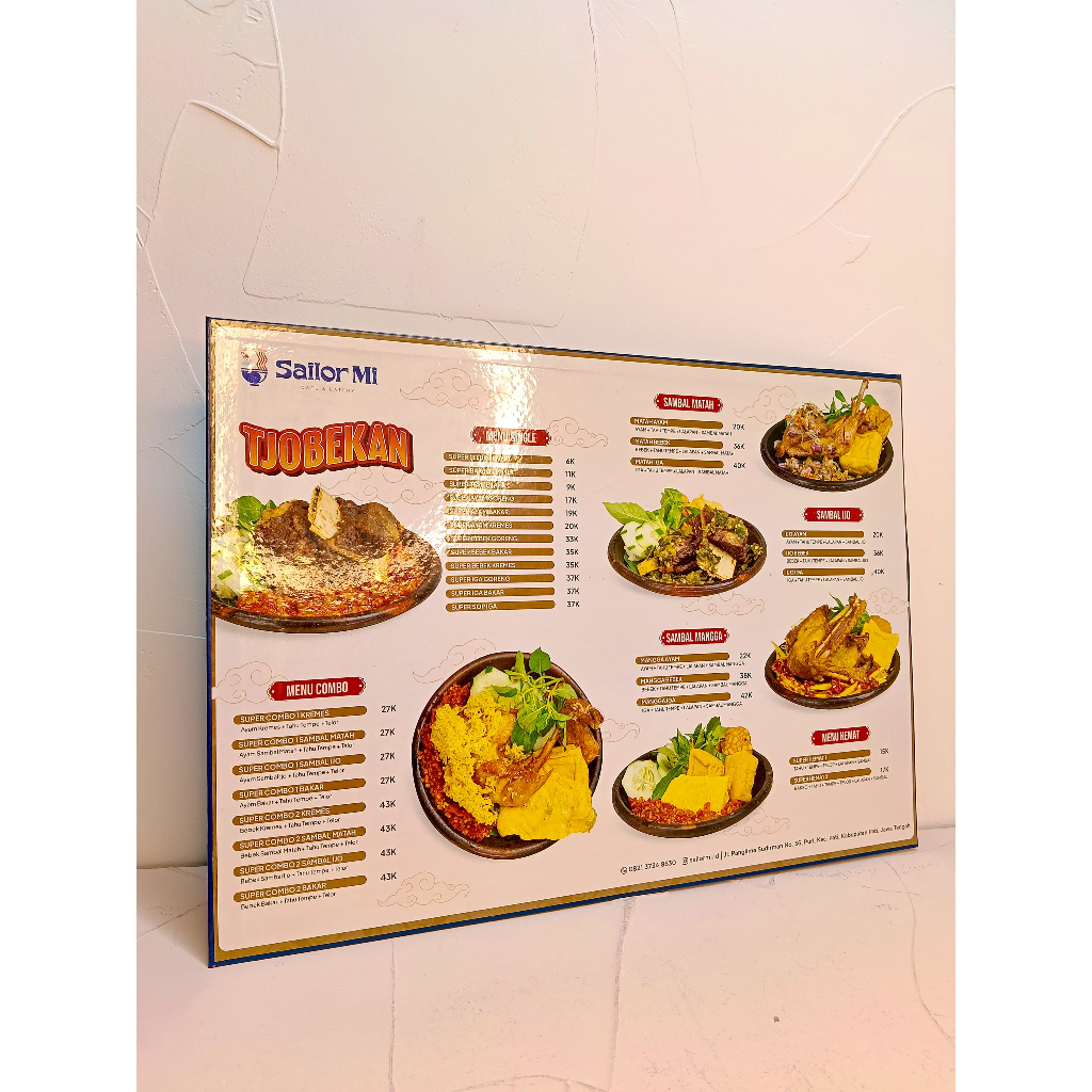 SINGLE BOARD MENU/DESAIN MENU MAKANAN/TERMURAH KUALITAS TERBAIK