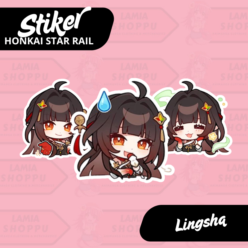 

Stiker Honkai Star Rail Lingsha | Sticker Lingsha HSR | Merch Anime Game Vinyl Anti Air