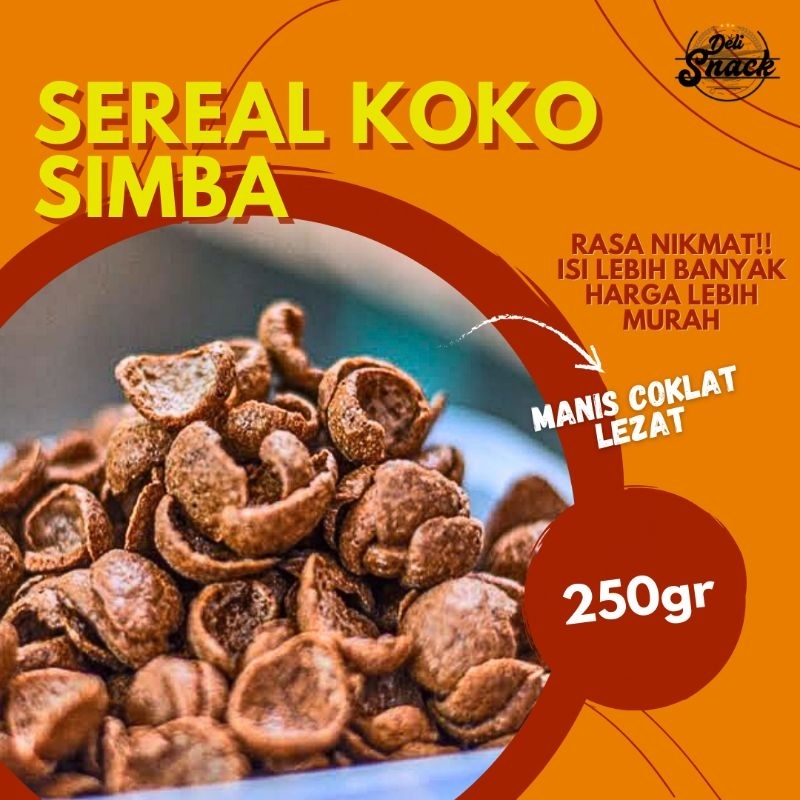 

[250gr] KOKO SIMBA SEREAL COKLAT/ KOKO CRUNCH SNACK GROSIR | Delisnack