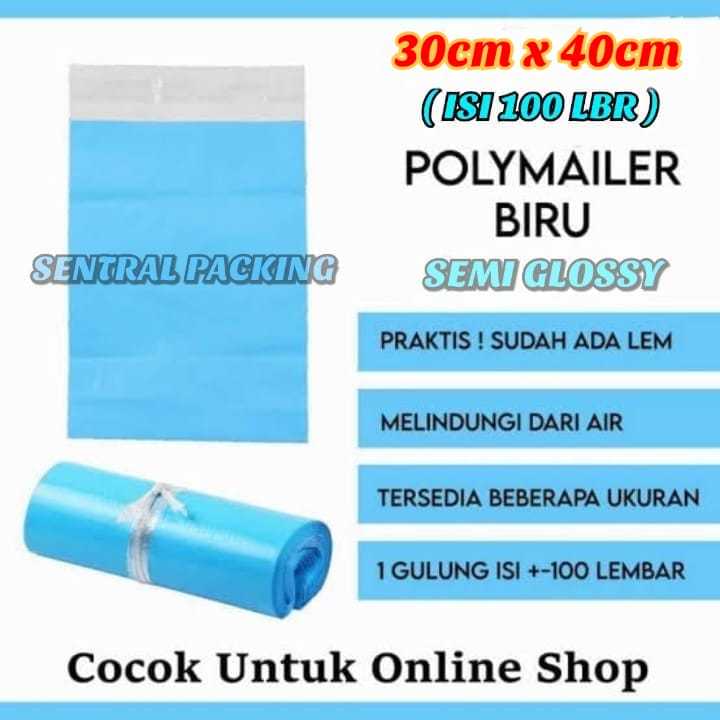 

PROMO !!! Plastik Packing Polymailer LDPE WARNA 30X40CM + Lem sekat 100 LEMBAR