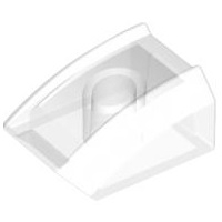 Lego Trans - Clear Part 30602 Slope, Curved 2 x 2 Lip