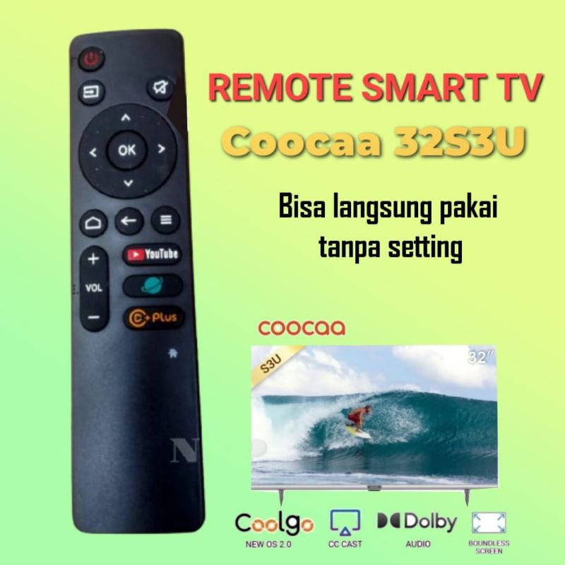 Remot untuk TV Coocaa samart 32S3U