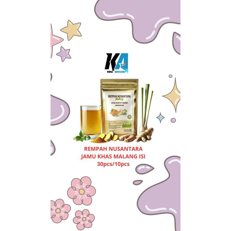 

REMPAH NUSANTARA MINUMAN HERBAL JAHE KUNYIT SEREH LENGKUAS KEMASAN TEA BAG 30'S/10'S
