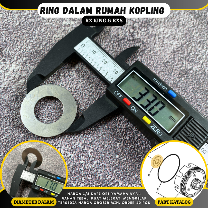 Ring Dalam Rumah Kopling Motor Yamaha RX KING RXK RXS Tebal 2 MM COPY SUPER ORIGINAL 3KA-E6154-00