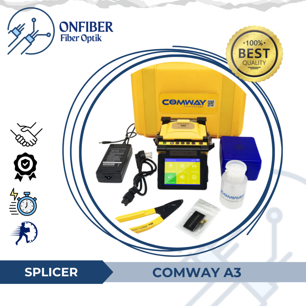 Splicer Comway A3 | Fusion Splicer Comway A3 | Alat Sambung Fiber Optik FTTH