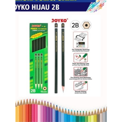 

Pensil Tulis/Ujian/Joyko Hijau 2B/Pack