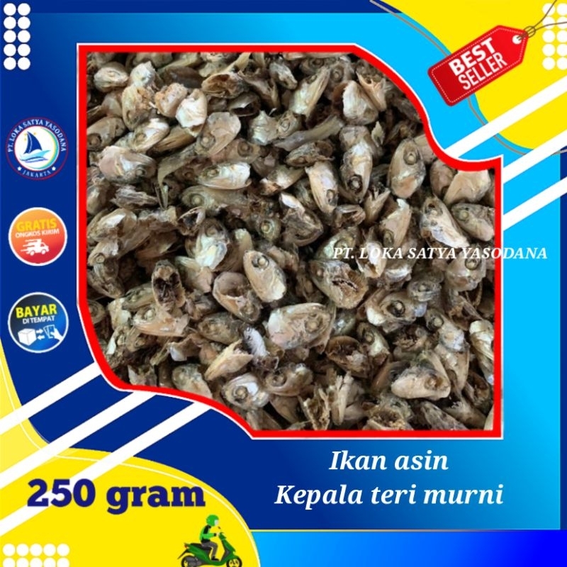 

ikan asin murni kepala teri berkualitas 250gram