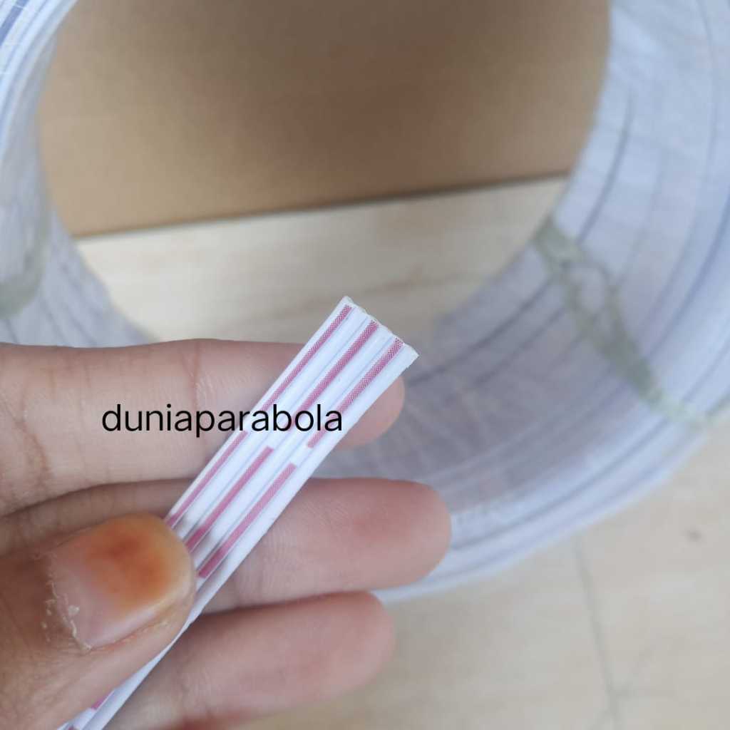 Kabel pita pipih 6P kabel flat 6 jalur kabel pita putih per meter