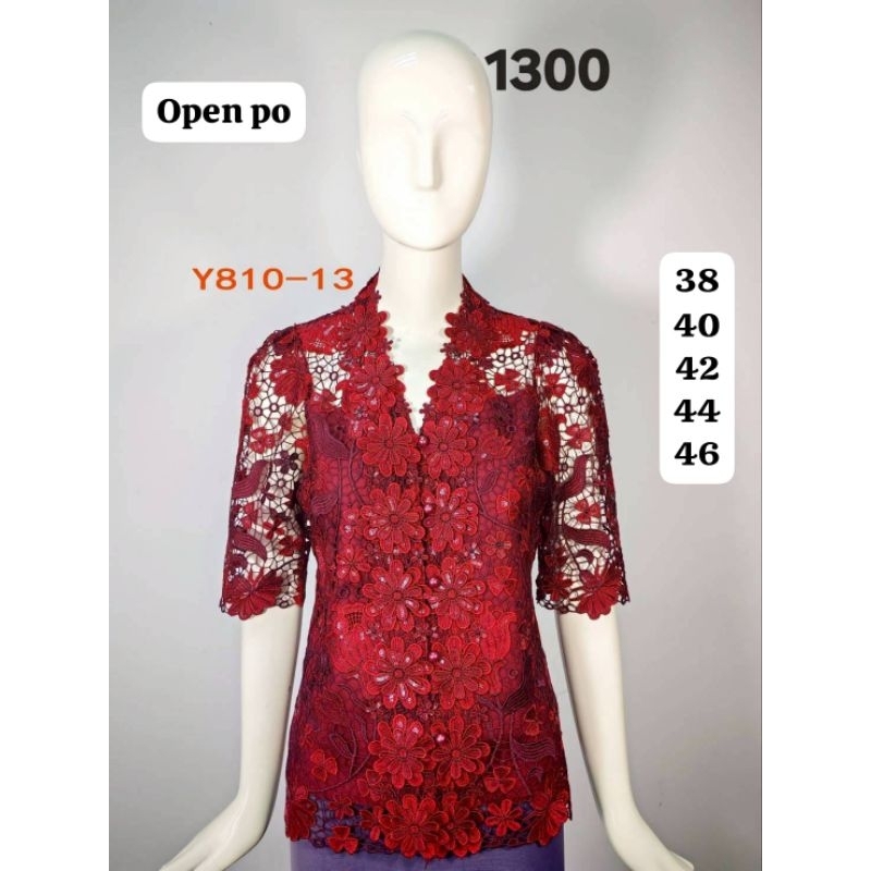 PINK BOUTIQUE Bahan Full Brokat super Kancing Depan nuansa msrah