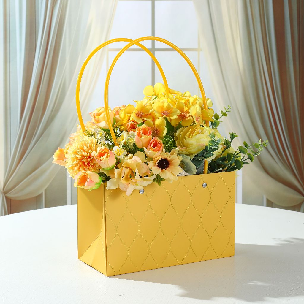 Set bunga dalam kado box Hias Plastik Bunga Hias Plastik bunga hiasan ruang tamu Hadiah kelas tinggi