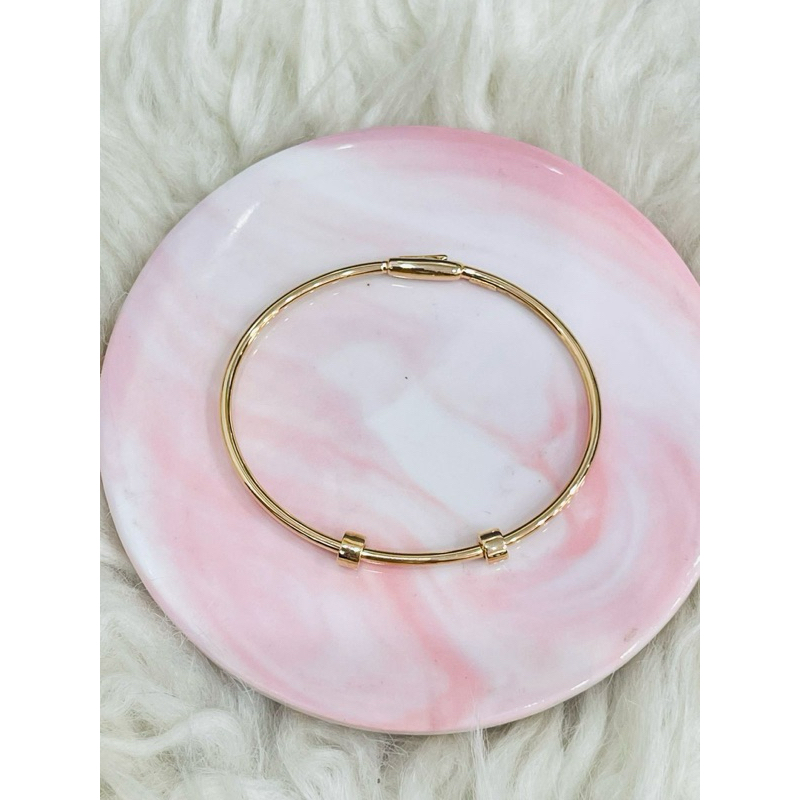gelang bangle polos bisa dipakai dengan liontin pandora emas asli kadar 700