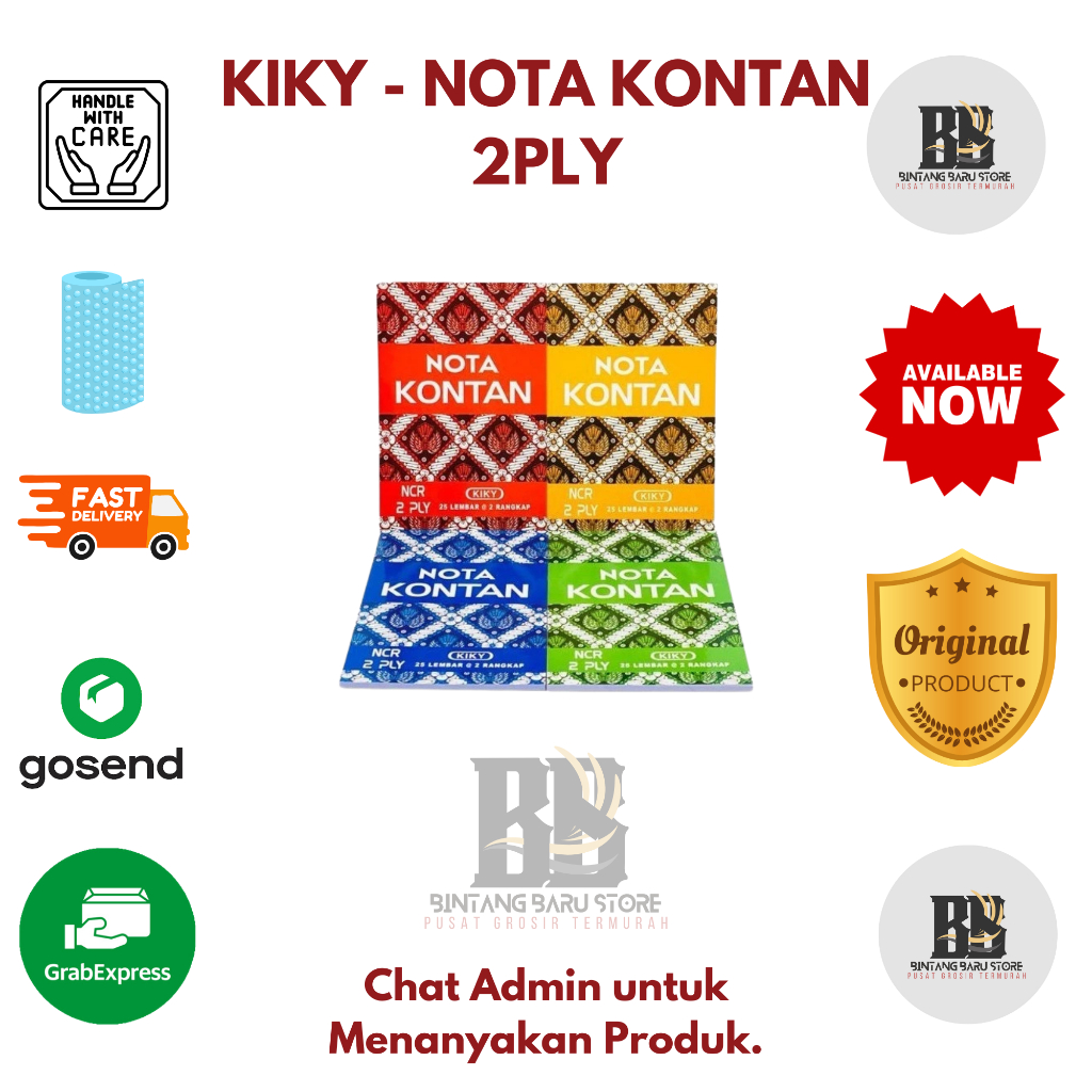 

[HARGA 1 PACK] KIKY - NOTA KONTAN KECIL 25 LEMBAR @2 RANGKAP