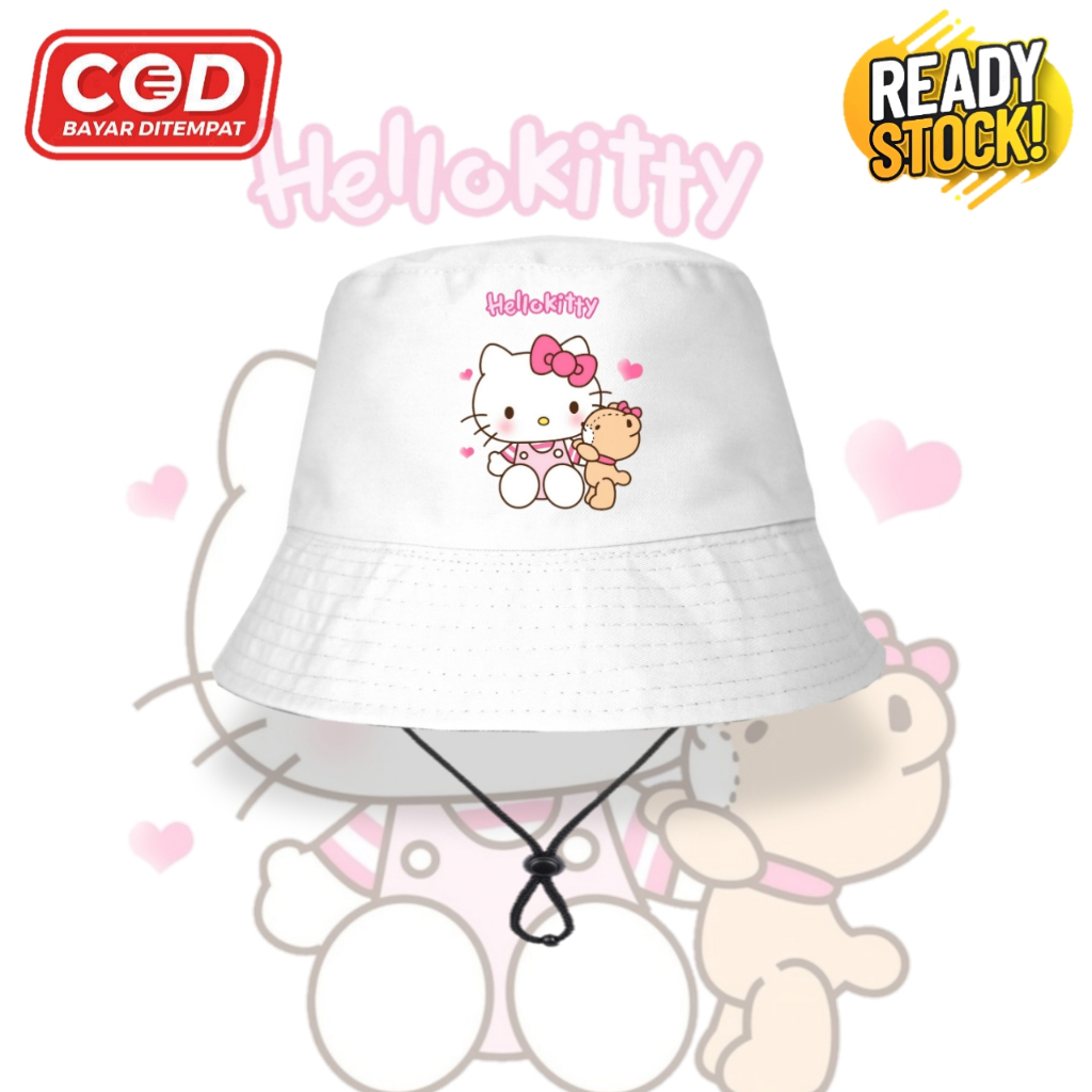 Topi Bucket Hat Anak Hello Kitty / Topi Anak Hello Kitty Terbaru