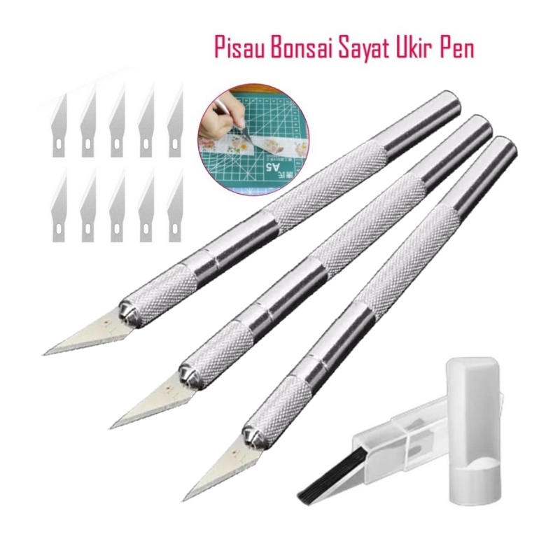 

Set Pen Cutter 6 Mata Pisau Universal | Pisau Ukir + 1 Pisau + 5 Refill Untuk Hobby & Diy