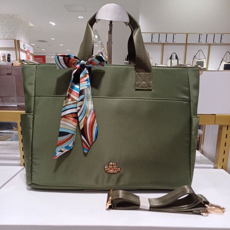 BELLEZZA BHW305 Produk Original Depstore Mall Tas Handbag Parasut Wanita Jinjing Selempang Nilon Bes