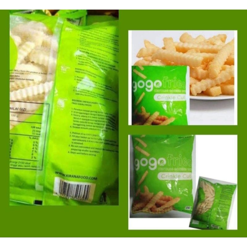 

Gogo Fries Crincle Cut isi 1Kg