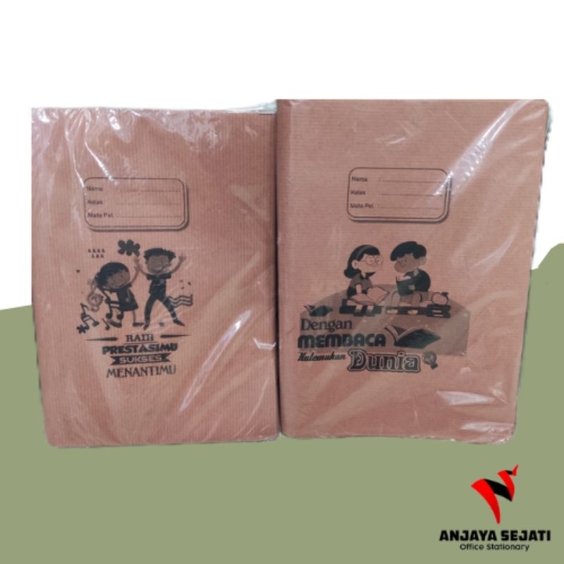 

Sampul Buku Kraft Coklat Cetak/Gambar 100 Lembar | Per pak