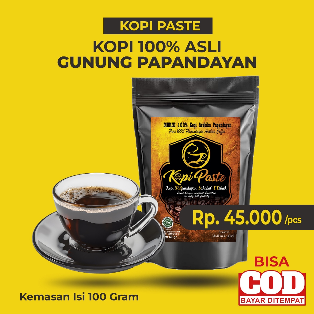 Kopi Bubuk Halus | Kopi Paste Arabika Asli Papandayan | Murni 100% Papandayan Garut