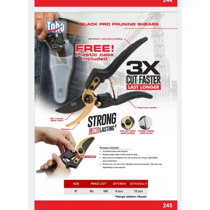 Toho gunting dahan Black pro