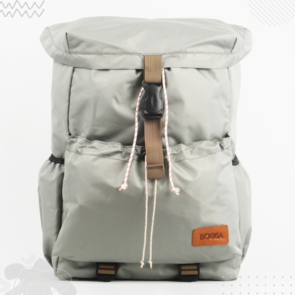 Bogsa Harwitch Backpack Pria Wanita Milky Taslan Laptop 15 inch