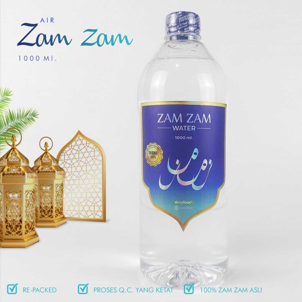 

Air Zam-Zam 1 Liter ASLI. NON BARCODE, Asli 100% Tanpa Campuran