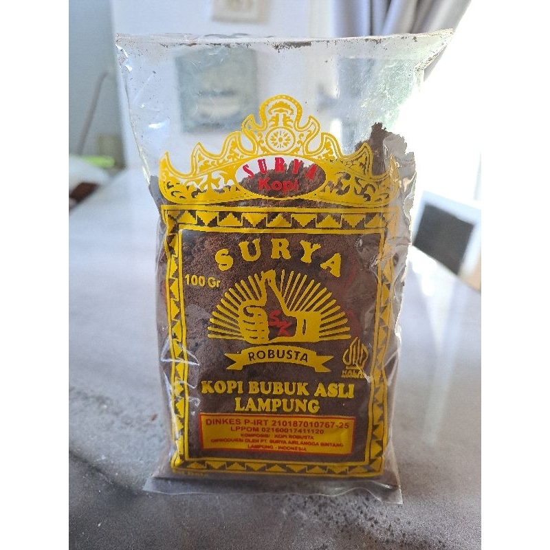 

Kopi Surya Robusta 100gr Kopi Bubuk Asli Lampung 100 gr