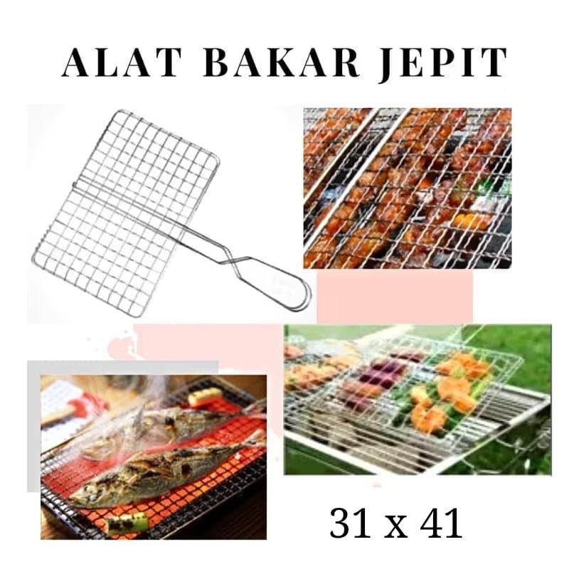 ALAT BAKAR JEPIT BESAR Alat Panggangan Jepit / Alat Panggang Bakar Stainless Steel