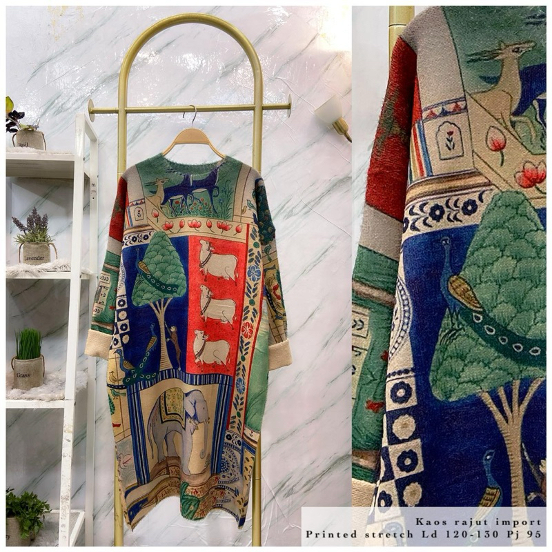 tunik rajut premium Bangkok Ld 120 Pb 95