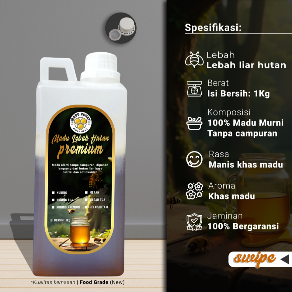 

Madu Hutan Asli 1 Kg – 100% Natural Tanpa Campuran Pure Raw Honey