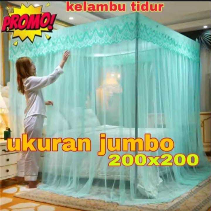KELAMBU KOTAK POLOS SUPER JUMBO 160X200/KELAMBU GANTUNG/KELAMBU TIDUR/KELAMBU BAYI/KELAMBU NYAMUK