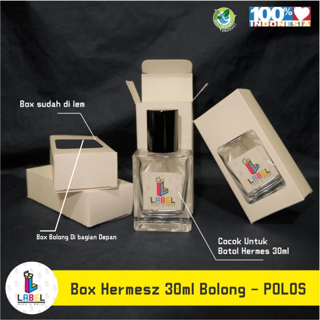 Box Kemasan Parfum / Dus Hermesz 30ml Bolong tanpa mika- POLOS