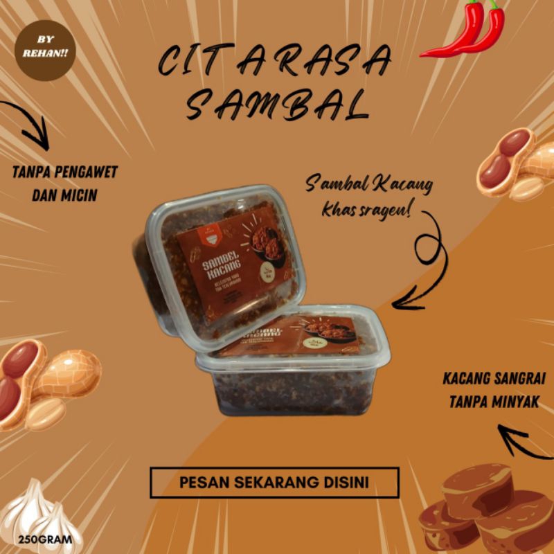 

Sambel kacang | Bumbu pecel | sambel pecel khas sragen kacang sangrai 250gr