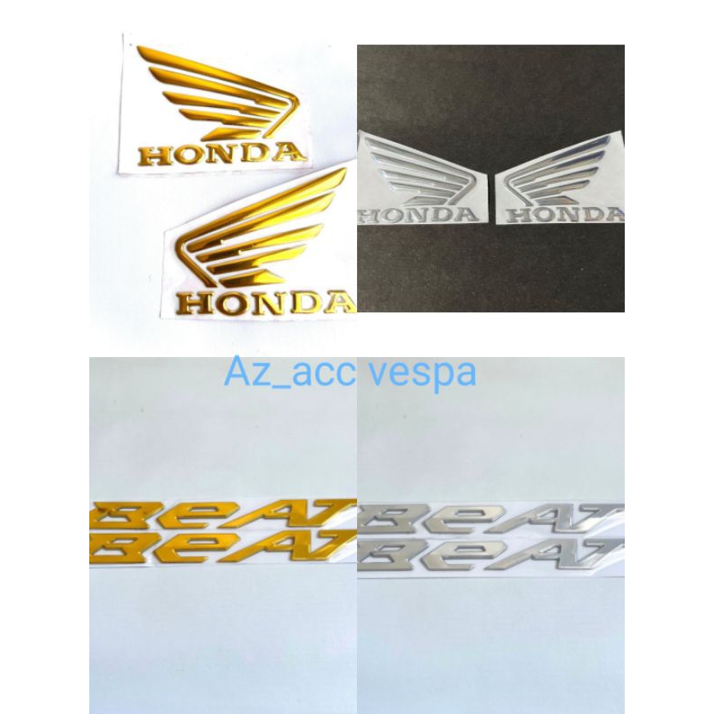 Emblem Tulisan Beat Timbul Barang Berkualitas Tinggi Aksesoris Honda Beat