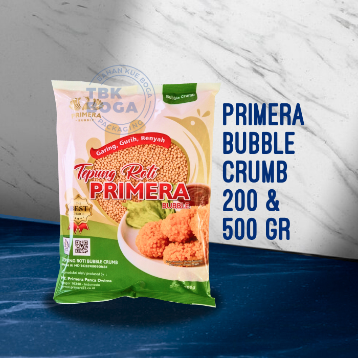 

Bubble Crumb Primera ( 200, 500 gr ) Tepung Roti Crispy Nugget Krispi Crumble