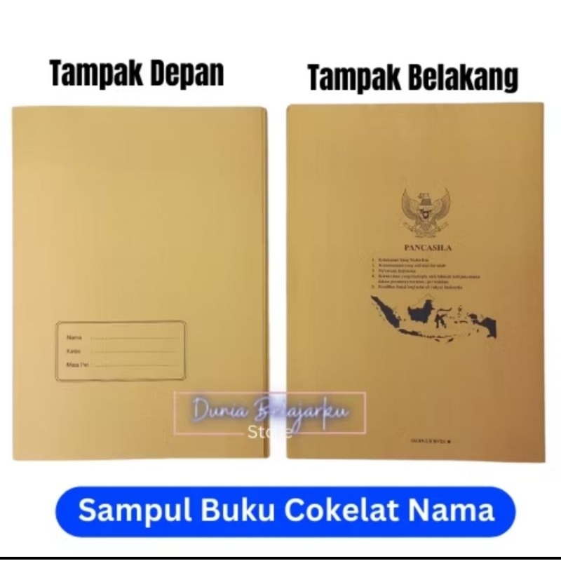 

Sampul Buku Tulis Kertas Coklat Nama Uk KWARTO Uk Buku Biasa ( isi 20 Lembar / 1 Pack)