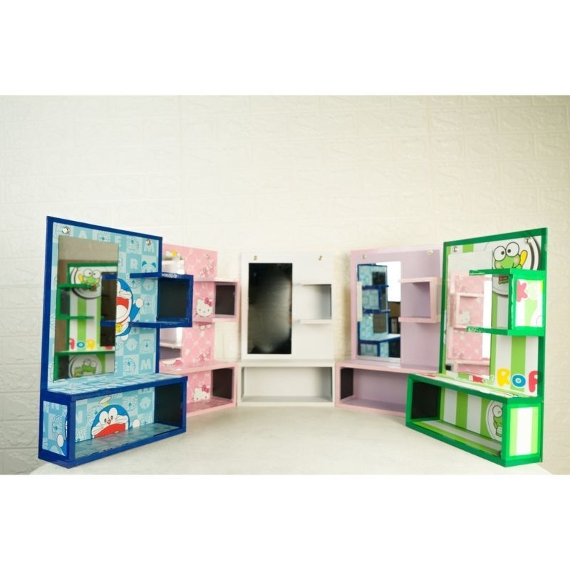 Rak kosmetik gantung terbaru / rak kosmetik kayu / rak kosmetik motif