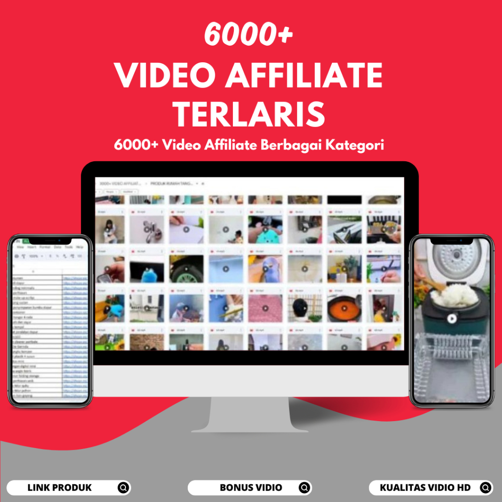 6000++ VIDEO BERBAGAI PRODUK & LINK PRODUK SHOPEE AFFILIATE