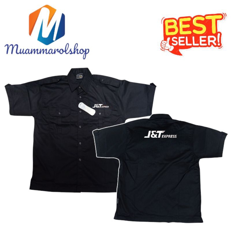 Kemeja jnt express Pria Full Bordir
