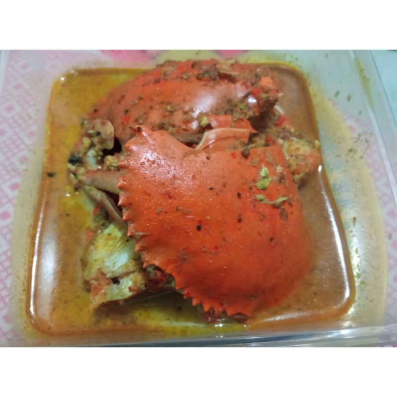 

Kepiting Telor Super Bumbu Kare 1 Porsi @ 2 Kepiting Telor Super Rata2 250 gr perekor