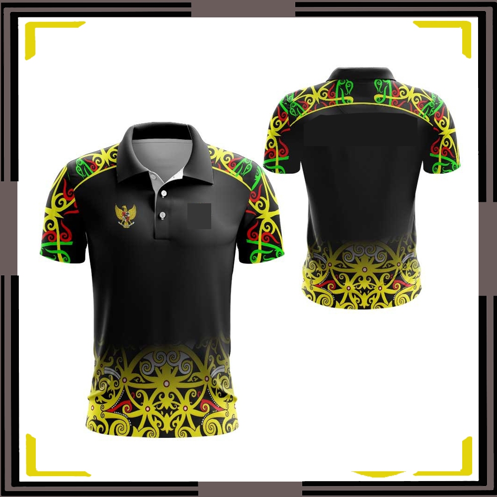 KAOS BAJU PRIA/WANITA BERKERAH BATIK  PRINTING KEREN TERBARU