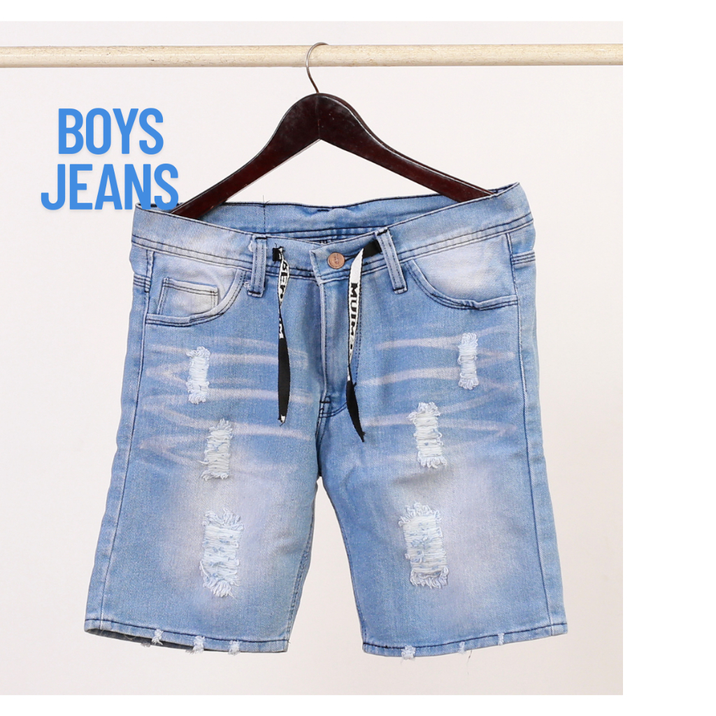 Celana Pendek Pria - Celana Jeans Sobek pendek Cowok - Celana Jeans Pria - Celana Pendek Jeans Sobek
