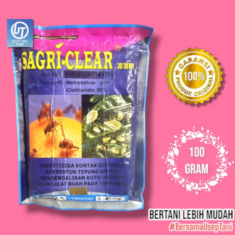 SAGRI CLEAR 30/30 WP 100 GRAM INSEKTISIDA LALAT BUAH