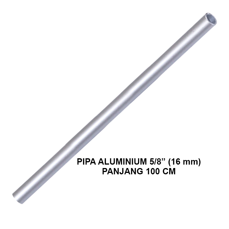 EELIC PIA-ALM16MMX1MM Pipa aluminium pipa bulat ukuran 5/8" (16mm) x 1 mm panjang 100 cm