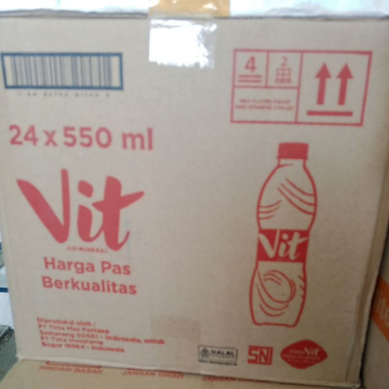

air minum vit kemasan botol 550 kartonal